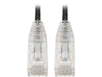 Tripp Lite Cat6 Gigabit Snagless Molded Slim UTP Patch Cable RJ45 Black 8in
