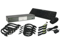 IOGEAR 4-Port 4K UHD DisplayPort KVMP with Keyboard and Mouse