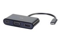 C2G USB C to HDMI and VGA Multiport Adapter with Power Delivery