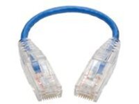 Tripp Lite Cat6 Gigabit Snagless Molded Slim UTP Patch Cable RJ45 Blue 8in