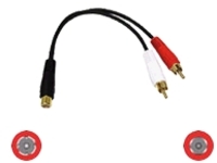 C2G Value Series 6in Value Series One RCA Female to Two RCA Male Y-Cable
