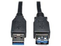 Tripp Lite USB Extension Cable USB 3.0 USB-A to USB-A SuperSpeed M/F Black 3ft