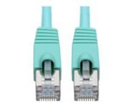 Eaton Tripp Lite Series Cat6a 10G Snagless Shielded STP Ethernet Cable (RJ45 M/M), PoE, Aqua, 35 ft. (10.67 m)