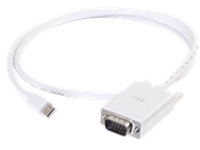 C2G 3ft Mini DisplayPort to VGA Adapter Cable White