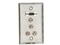 Black Box A/V Stainless Wallplate Feed-Through Coupler