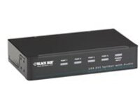 Black Box DVI-D Splitter with Audio and HDCP, 1 x 4