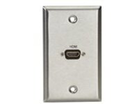 AV WALLPLATE - STAINLESS STEEL 1 HDMI FEMALE TO FEMALE