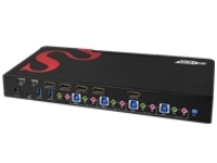 SIIG 4 Port 4K 60HZ HDMI KVM Switch with USB 3.0, Audio, Mic, HDMI, HDR