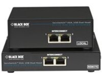 Black Box ServSwitch Brand CATx USB KVM Extender, Dual-Head VGA