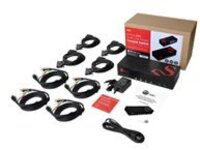 SIIG 4 Port 4K DVI Dual Link KVM Switch with USB 3.0, Audio, Mic