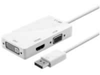 Monoprice DisplayPort 1.2a to 4K HDMI, Dual Link DVI, and VGA Passive Adapter
