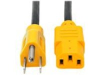 Tripp Lite 4ft Computer Power Cord Cable 5-15P to C13 Yellow 10A 18AWG 4&#x27;