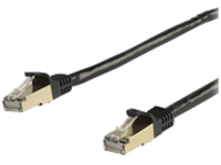 StarTech.com 10m CAT6A Ethernet Cable, 10 Gigabit Shielded Snagless RJ45 100W PoE Patch Cord, CAT 6A 10GbE STP Network Cable w/Strain Relief, Black, Fluke Tested/UL Certified Wiring/TIA