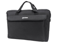 Manhattan London Laptop Bag 17.3", Top Loader, Accessories Pocket, Shoulder Strap (removable), Black, Three Year Warranty