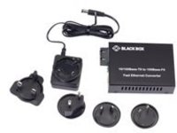 Black Box Pure Networking Copper to Fiber Media Converter 10/100BASE-TX to 100BASE-FX, Multimode SC, 1310-nm, 2-km