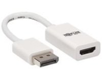 Tripp Lite DisplayPort to HDMI Active Adapter 4K M/F White DP to HDMI 6in