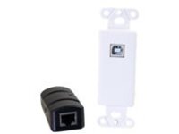 C2G USB 2.0 Cat6 Extender 150ft, Decorator Wall Plate Transceiver to Box Receiver-TAA