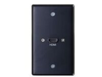 C2G Single Gang Wall Plate with HDMI Pigtail Black