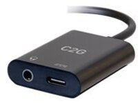 C2G USB C to AUX (3.5mm) and USB C Adapter for Audio and Power