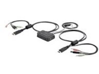 StarTech.com 2 Port DisplayPort Cable KVM Switch with Audio &amp; Remote Control