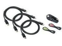 IOGEAR G2L9302U 4K Triple View DisplayPort USB KVM Cable Kit