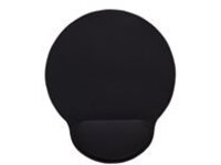 Manhattan Wrist Gel Support Pad and Mouse Mat, Black, 241 Ã— 203 Ã— 40 mm, non slip base, Lifetime Warranty, Card Retail Packaging
