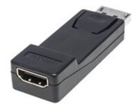 Manhattan DisplayPort 1.1 to HDMI Adapter, 1080p@60Hz, Male to Female, Black, DP With Latch, Not Bi-Directional, Three Year Warranty, Polybag