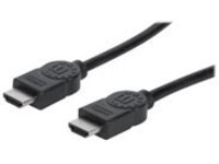 Manhattan HDMI Cable, 4K@30Hz (High Speed), 15m, Male to Male, Black, Ultra HD 4k x 2k, Fully Shielded, Gold Plated Contacts, Lifetime Warranty, Polybag