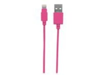 Manhattan USB-A to Lightning Cable, 15cm, Male to Male, MFi Certified (Apple approval program), 480 Mbps (USB 2.0), Hi-Speed USB, Pink, Lifetime Warranty, Blister