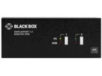 Black Box 4K 60Hz DisplayPort Dual-Head KVM Switch 2-Port, Audio