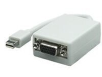 Manhattan Mini DisplayPort 1.2 to VGA Adapter Cable, 1080p@60Hz, Active, White, 19.5cm, Male to Female, Equivalent to Startech MDP2VGAW, Three Year Warranty, Polybag