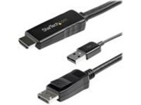 StarTech.com 2m (6ft) HDMI to DisplayPort Cable 4K 30Hz, Active HDMI 1.4 to DP 1.2 Adapter Converter Cable with Audio, USB Powered, Mac &amp; Windows, HDMI Laptop to DP Monitor, Male/Male