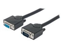 Manhattan SVGA Extension Cable, HD15, 15m, Male to Female, Compatible with VGA, Fully Shielded, Black, Lifetime Warranty, Polybag