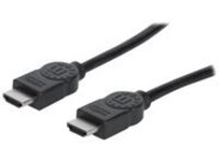 Manhattan HDMI Cable, 1080p@60Hz (High Speed), 10m, Male to Male, Black, Fully Shielded, Gold Plated Contacts, Lifetime Warranty, Polybag