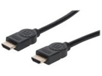 Manhattan HDMI Cable with Ethernet, 4K@60Hz (Premium High Speed), 3m, Male to Male, Black, Ultra HD 4k x 2k, Fully Shielded, Gold Plated Contacts, Lifetime Warranty, Polybag