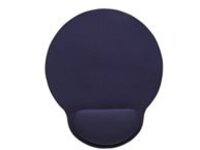 Manhattan Wrist Gel Support Pad and Mouse Mat, Blue, 241 Ã— 203 Ã— 40 mm, non slip base, Lifetime Warranty, Card Retail Packaging