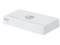 Manhattan 8-Port Gigabit Ethernet Switch, Desktop Size, Plastic, IEEE 802.3az (Energy Efficient Ethernet) (WITH 2 PIN EURO POWER ADAPTER), Box