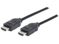 Manhattan HDMI Cable, 4K@30Hz (High Speed), 1.8m, Male to Male, Black, Ultra HD 4k x 2k, Fully Shielded, Gold Plated Contacts, Lifetime Warranty, Polybag
