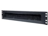 Intellinet 19" Cable Entry Panel, 2U, with Brush Insert, Black