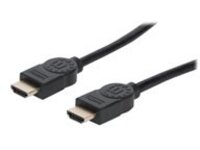 Manhattan HDMI Cable with Ethernet, 4K@60Hz (Premium High Speed), 1m, Male to Male, Black, Ultra HD 4k x 2k, Fully Shielded, Gold Plated Contacts, Lifetime Warranty, Polybag