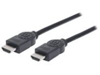 Manhattan HDMI Cable with Ethernet, 4K@30Hz (High Speed), 5m, Male to Male, Black, Ultra HD 4k x 2k, Fully Shielded, Gold Plated Contacts, Lifetime Warranty, Polybag