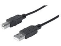 Manhattan USB-A to USB-B Cable, 1.8m, Male to Male, 480 Mbps (USB 2.0), Black, Blister