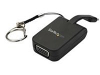 StarTech.com Compact USB C to VGA Adapter, 1080p 60Hz USB Type-C to VGA Video Display Converter with Keychain Ring, Active USB-C DP Alt Mode to VGA Monitor Dongle, Thunderbolt 3 Compatible