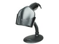 Manhattan Handheld Barcode Scanner Stand, Gooseneck with base, suitable for table mount or wall mountable, Black, Box