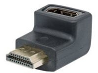 Manhattan HDMI Adapter, 4K@60Hz (Premium High Speed), Female to Male, Upward 90 Angle, Black, Ultra HD 4k x 2k, Fully Shielded, Gold Plated Contacts, Lifetime Warranty, Polybag