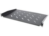 Intellinet 19" Cantilever Shelf, 1U, Shelf Depth 350mm, Vented, Max 25kg, Black, Three Year Warranty