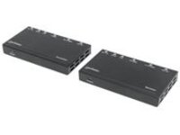 Manhattan 4K HDMI HDBaseT over Ethernet Extender Kit, Extends Distances of 4K@30Hz up to 40m and 1080p up to 70m Using Single Ethernet Cable, Power over Cable, IR/RS232 Support (With Euro 2-pin plug), Box