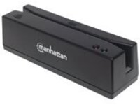 Manhattan USB-A Magnetic Strip Card Reader, Triple Track Reader, Keyboard Wedge Decoder, Cable 1.5m, Black, Box