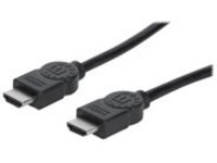 Manhattan HDMI Cable with Ethernet, 4K@30Hz (High Speed), 3m, Male to Male, Black, Ultra HD 4k x 2k, Fully Shielded, Gold Plated Contacts, Lifetime Warranty, Polybag