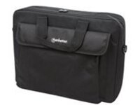 Manhattan London Laptop Bag 15.6&quot;, Top Loader, Accessories Pocket, Shoulder Strap (removable), Black, Three Year Warranty